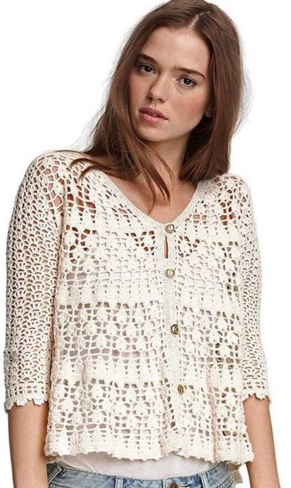 20 Modelos atuais de blusa de crochê