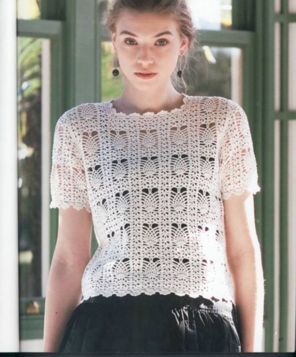 20 Modelos atuais de blusa de crochê