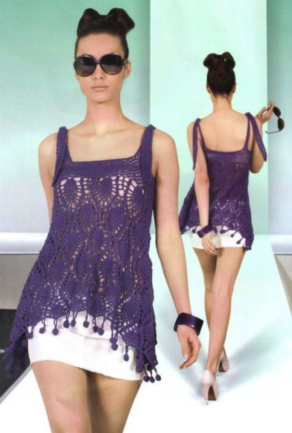 20 Modelos atuais de blusa de crochê