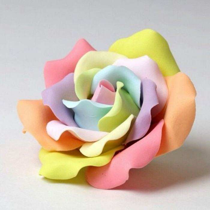 Ideias e modelos de flores de papel gigante - a rosa