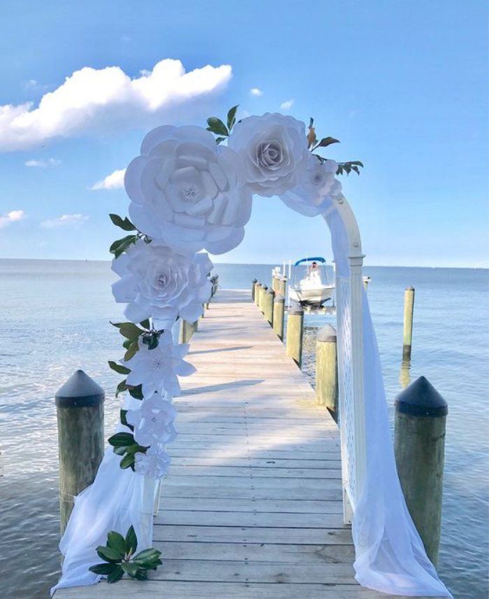 Ideias e modelos de flores de papel gigante - para festa de casamento