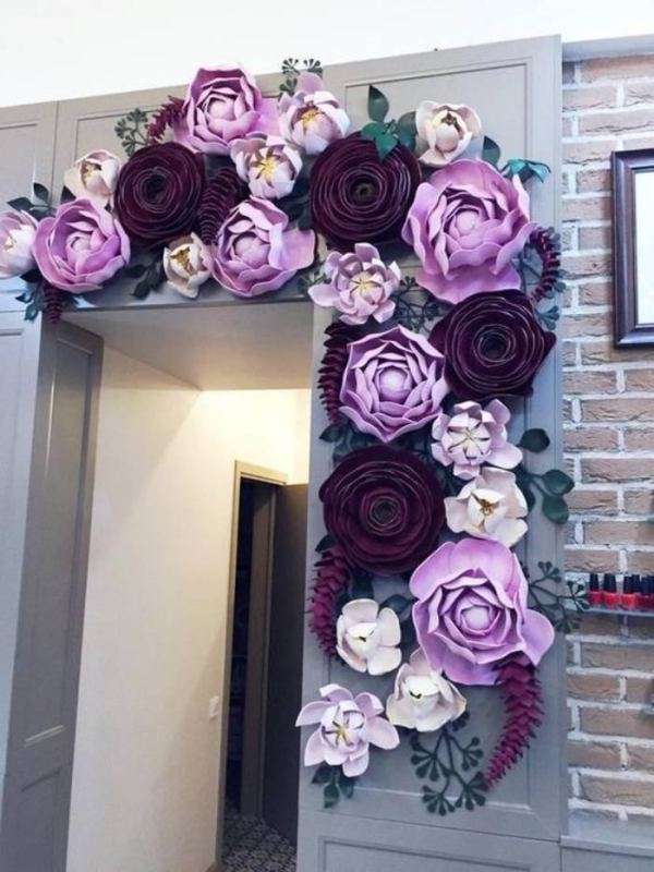 Ideias e modelos de flores de papel gigante