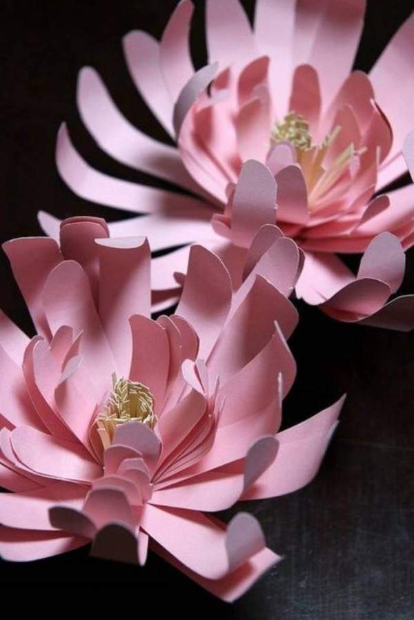 Ideias e modelos de flores de papel gigante