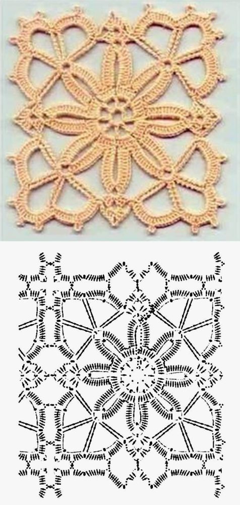 24 modelos e gráficos de quadrados de crochê