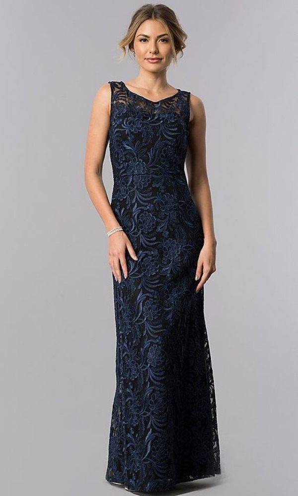 Moda festas: Vestido longo azul - Pantone 2020