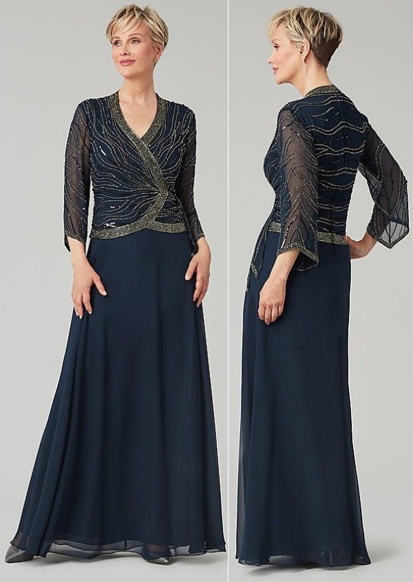 Moda festas: Vestido longo azul - Pantone 2020