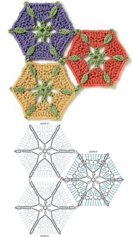 12 Motivos de crochê com gráficos