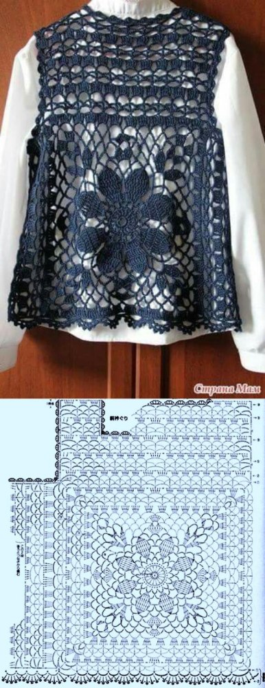 Lindas blusas feitas com quadrado de crochê