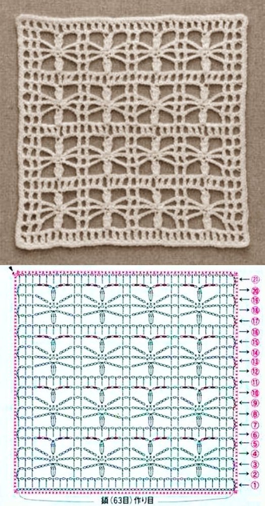 12 Modelos de toalha de crochê com gráfico