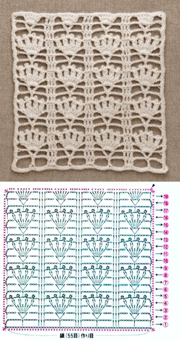 12 Modelos de toalha de crochê com gráfico