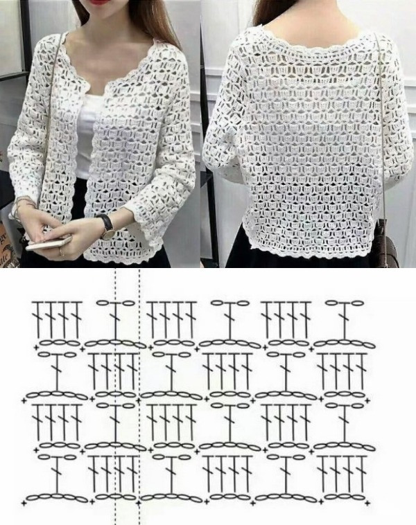 +11 modelos e ponto de crochê para blusas
