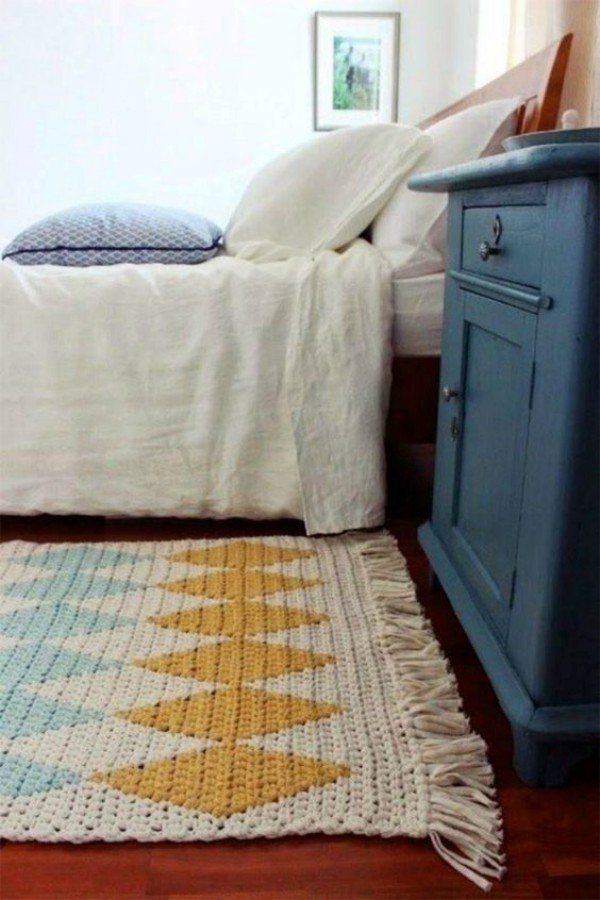 Faça e decore com lindos tapetes de crochê geométrico