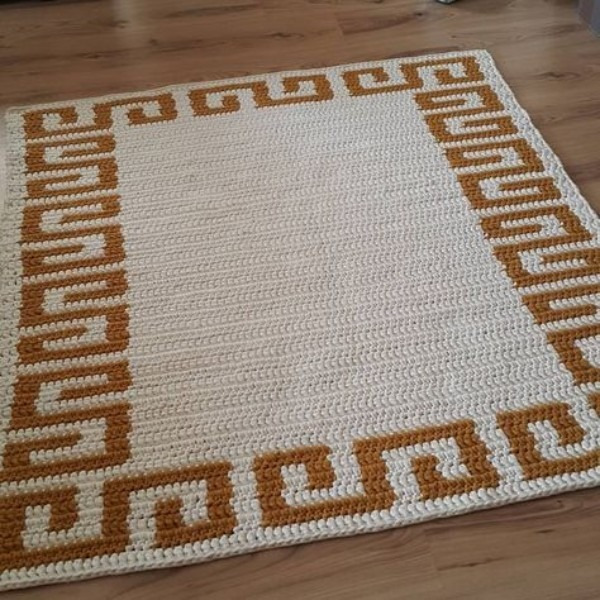 Faça e decore com lindos tapetes de crochê geométrico