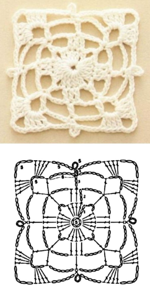 10 amostras de motivos de crochê com gráfico