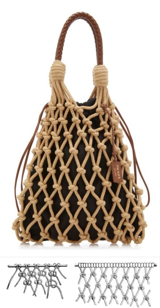 11 Modelos de Bolsa de Macramê com Gráfico para Copiar