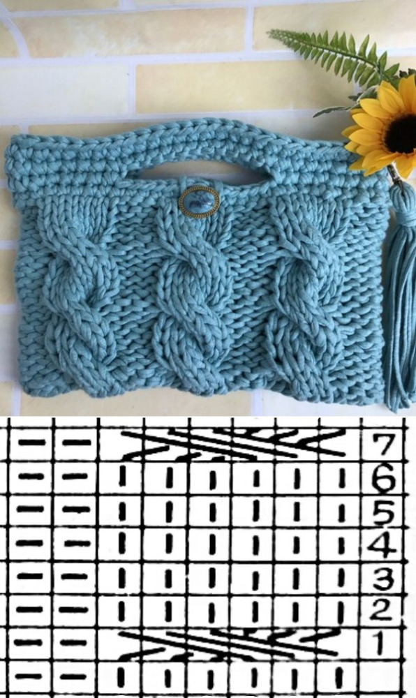 15 Modelos de bolsas com trança de tricô