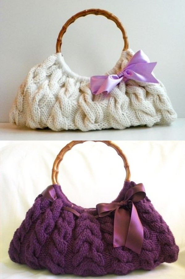 15 Modelos de bolsas com trança de tricô
