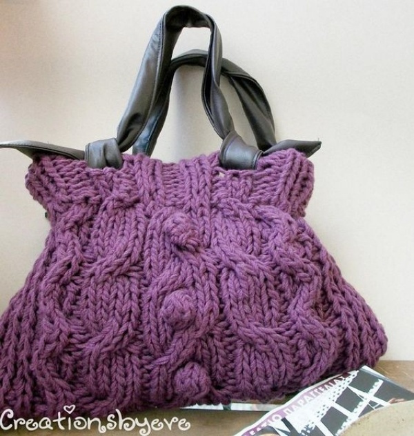 15 Modelos de bolsas com trança de tricô