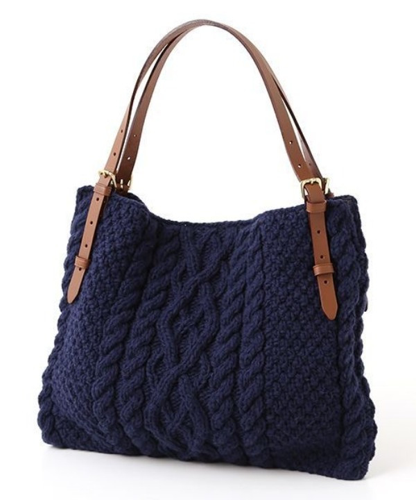 15 Modelos de bolsas com trança de tricô