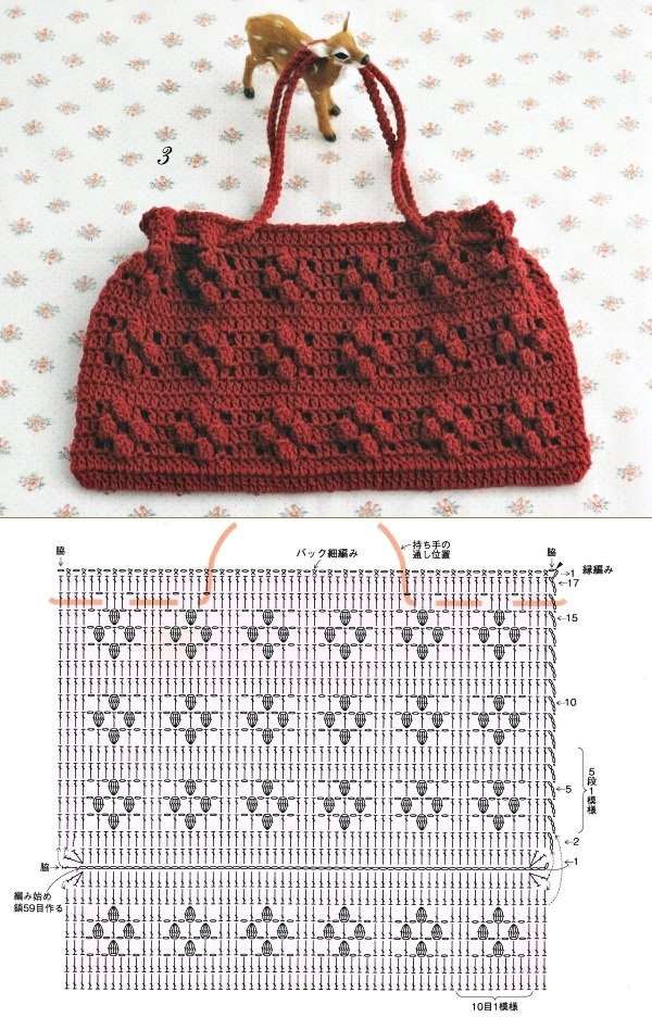 10 Modelos de Bolsa de Crochê com Receitas