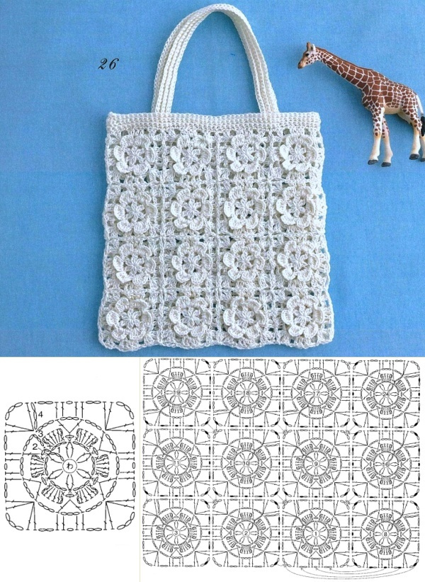 12 Bolsas de Crochê com Receitas para Copiar