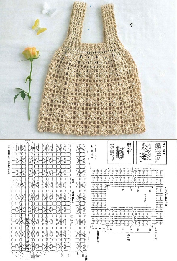 12 Bolsas de Crochê com Receitas para Copiar