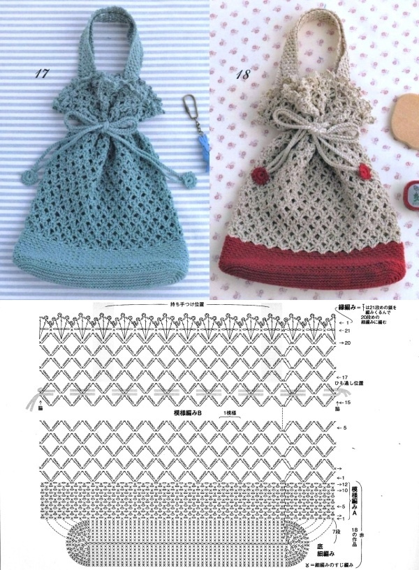 12 Bolsas de Crochê com Receitas para Copiar