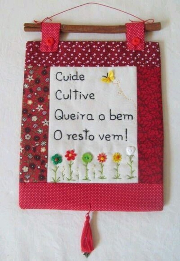 17 inspirações de mensagem bordada para fazer e decorar
