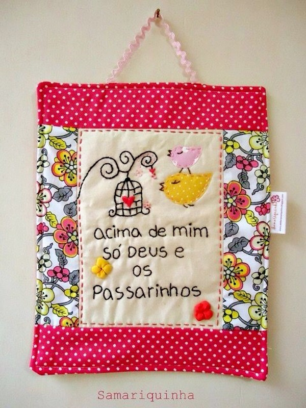 17 inspirações de mensagem bordada para fazer e decorar