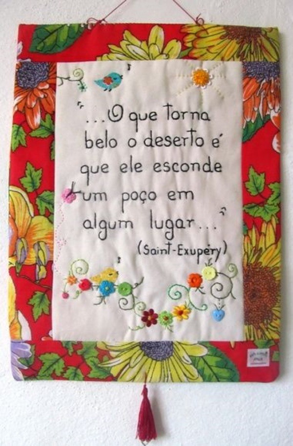 17 inspirações de mensagem bordada para fazer e decorar
