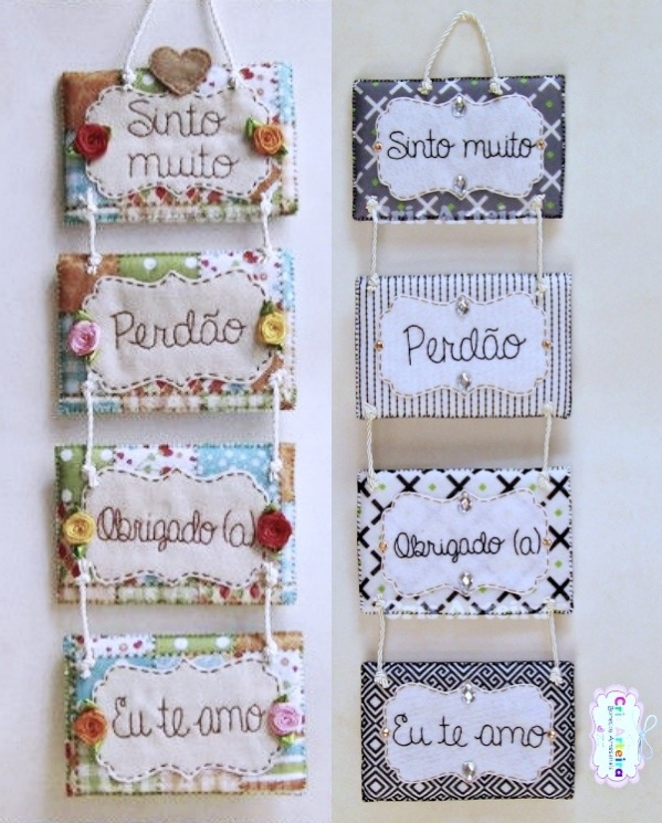 17 inspirações de mensagem bordada para fazer e decorar
