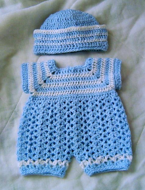 20 modelos de roupinhas de bebê de crochê
