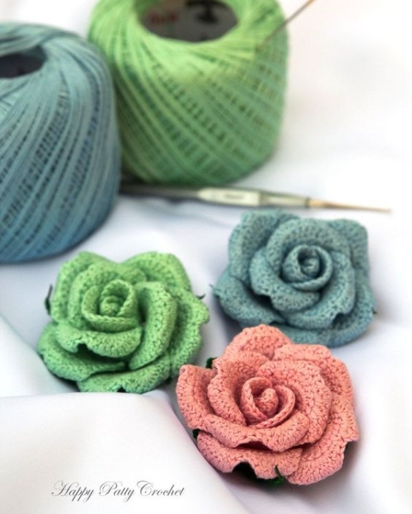 Crochê criativo: 14 belas inspirações de flores de crochê