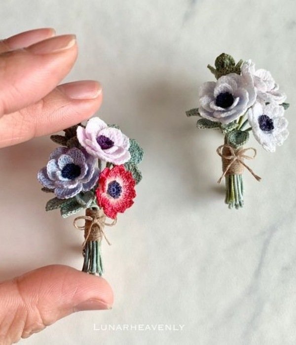 Crochê criativo: +14 belíssimas criações de flores de crochê