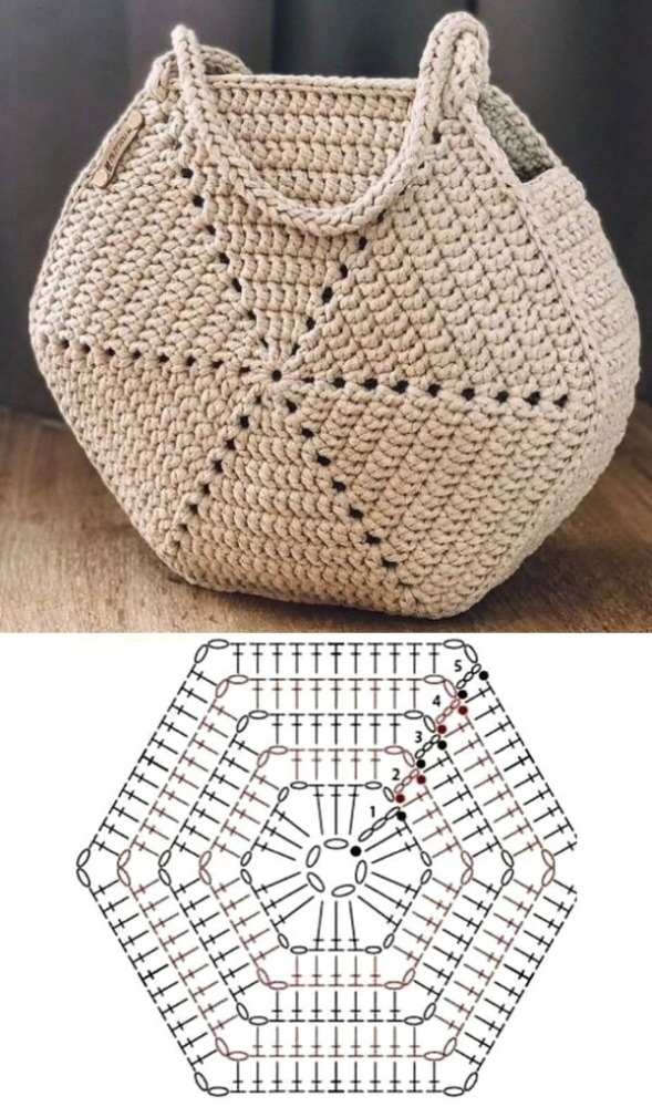 13 Lindas bolsas de crochê geométrico
