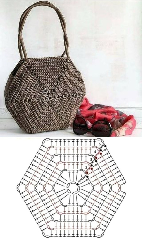 13 Lindas bolsas de crochê geométrico