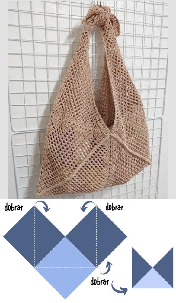 13 Lindas bolsas de crochê geométrico