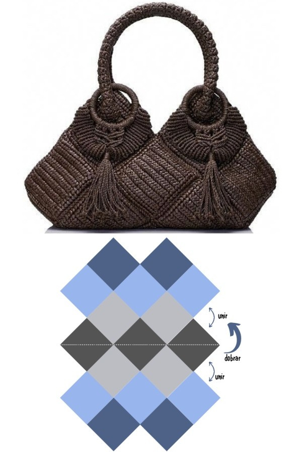 13 Lindas bolsas de crochê geométrico