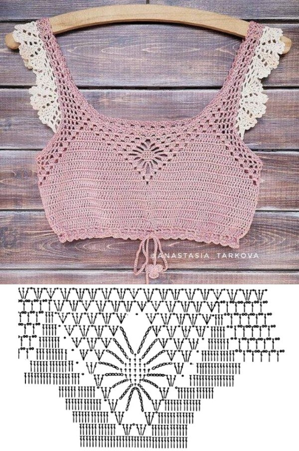 Blusinhas crop top de crochê para copiar