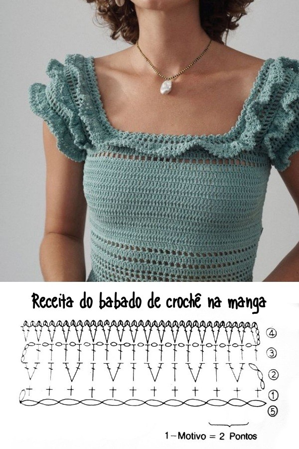 Blusinhas crop top de crochê para copiar