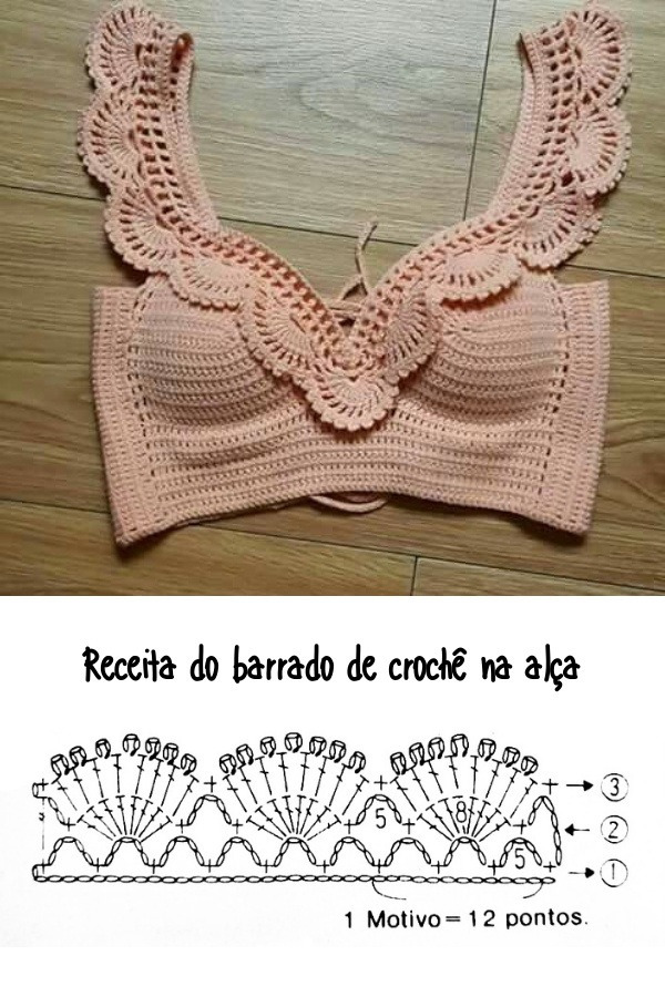 Blusinhas crop top de crochê para copiar