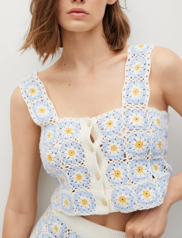 Blusinhas crop top de crochê para copiar