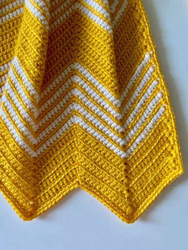 Tipos de pontos zig-zag de crochê