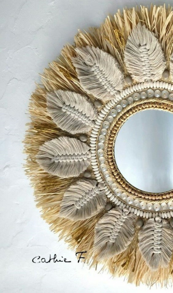 17 Ideias com as decorativas folhas de macramê