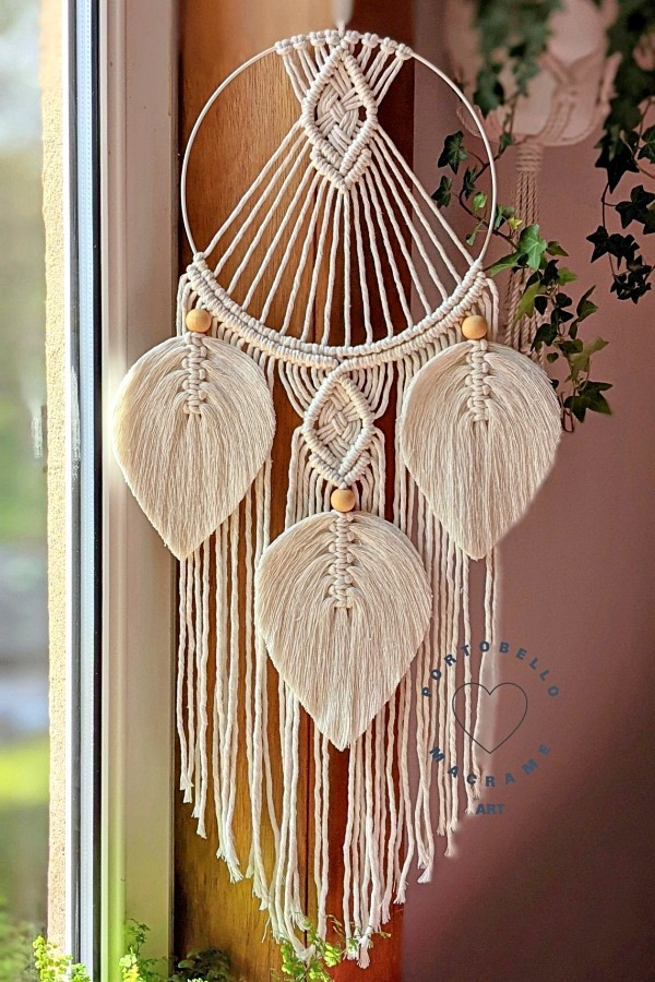 17 Ideias com as decorativas folhas de macramê