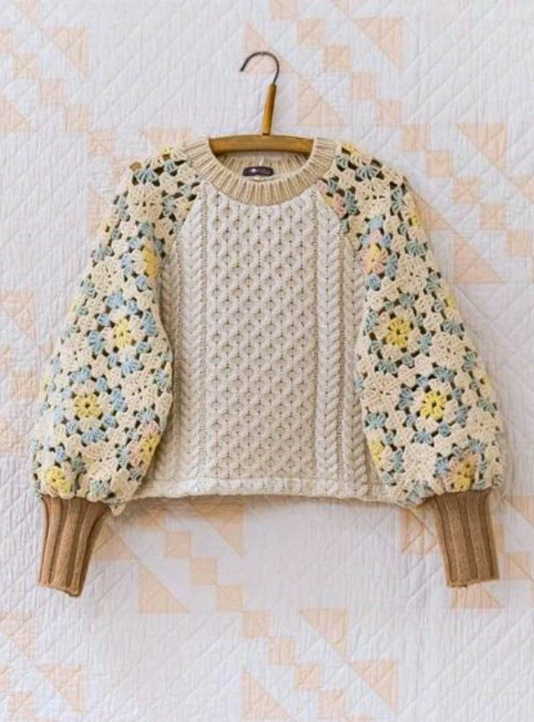 20 Modelos de manga de blusa de crochê para copiar
