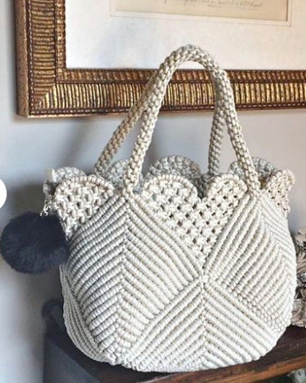 Artesanato Rico: Os belos modelos de bolsa grande de macramê