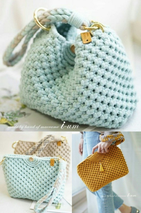 20 Modelos de bolsa pequena em macramê