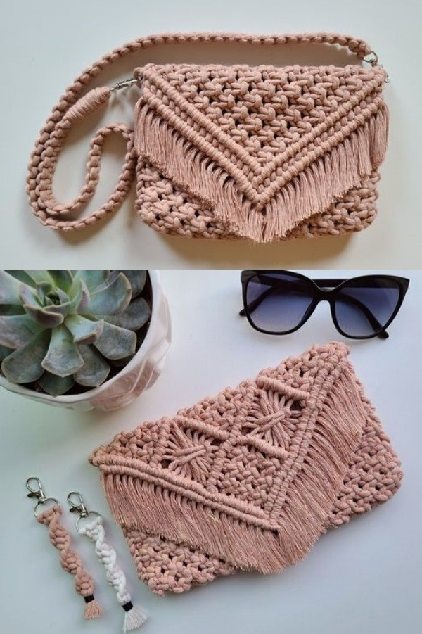 20 Modelos de bolsa pequena em macramê