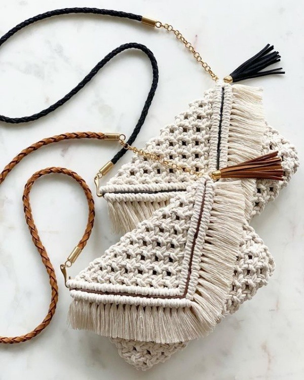 20 Modelos de bolsa pequena em macramê
